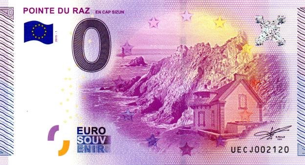 Billet Souvenir 0 Euro 2015 France UECJ - Pointe du Raz