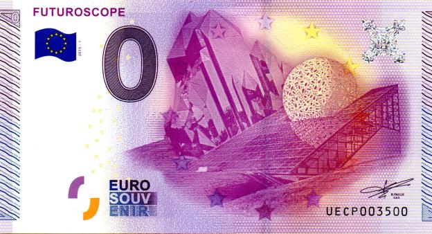 Billet Souvenir 0 Euro 2015 France UECP - Futuroscope