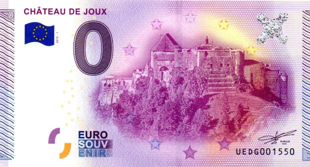 Billet Souvenir 0 Euro 2015 France UEDG - Château de Joux