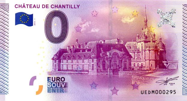 Billet Souvenir 0 Euro 2015 France UEDM - Château de Chantilly