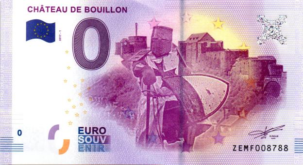 Billet Souvenir 0 Euro 2017 Belgique ZEMF - Château de Bouillon