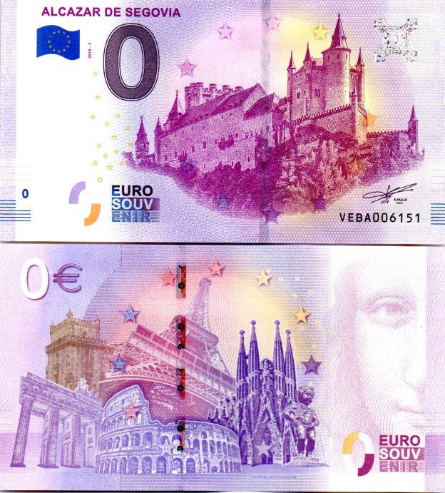 Billet Euro Souvenir 2019 VEBA - Alcazar de Segovia