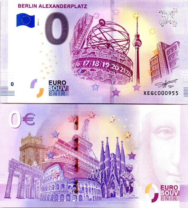 Billet Euro Souvenir 2019 XEGC - Berlin Alexanderplatz