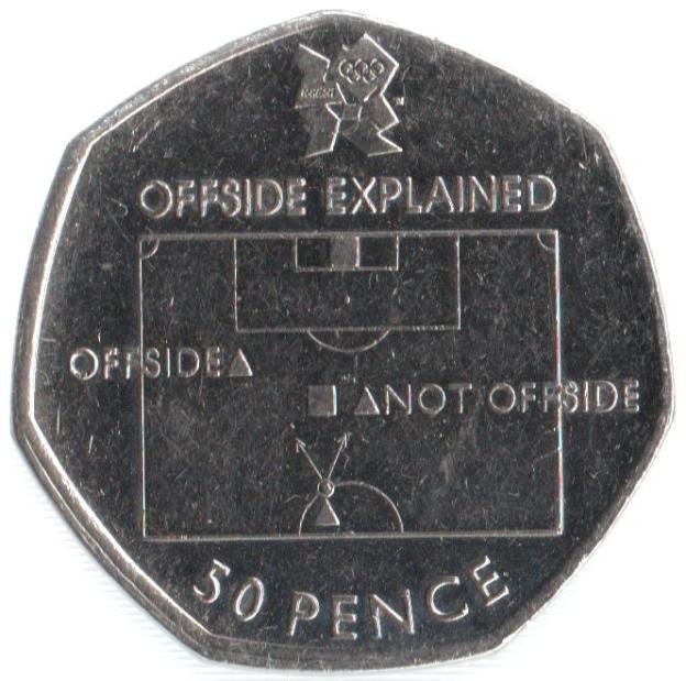 50 Pence Commémorative de Royaume-Uni 2011 - Football