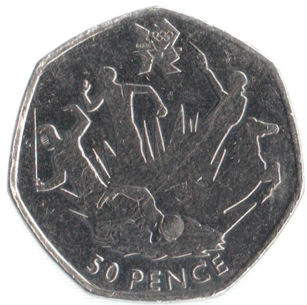 50 Pence Commémorative de Royaume-Uni 2011 - Pentathlon Moderne