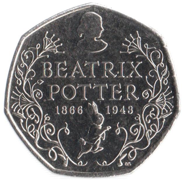 50 Pence Commémorative de Royaume-Uni 2016 - Beatrix Potter
